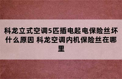 科龙立式空调5匹插电起电保险丝坏什么原因 科龙空调内机保险丝在哪里